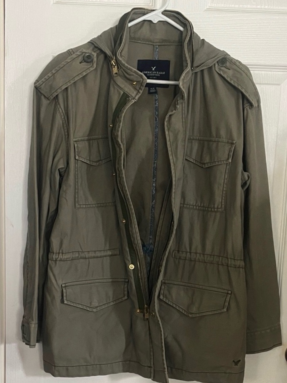 American Eagle Outfitters Olive Utility Jacket size M